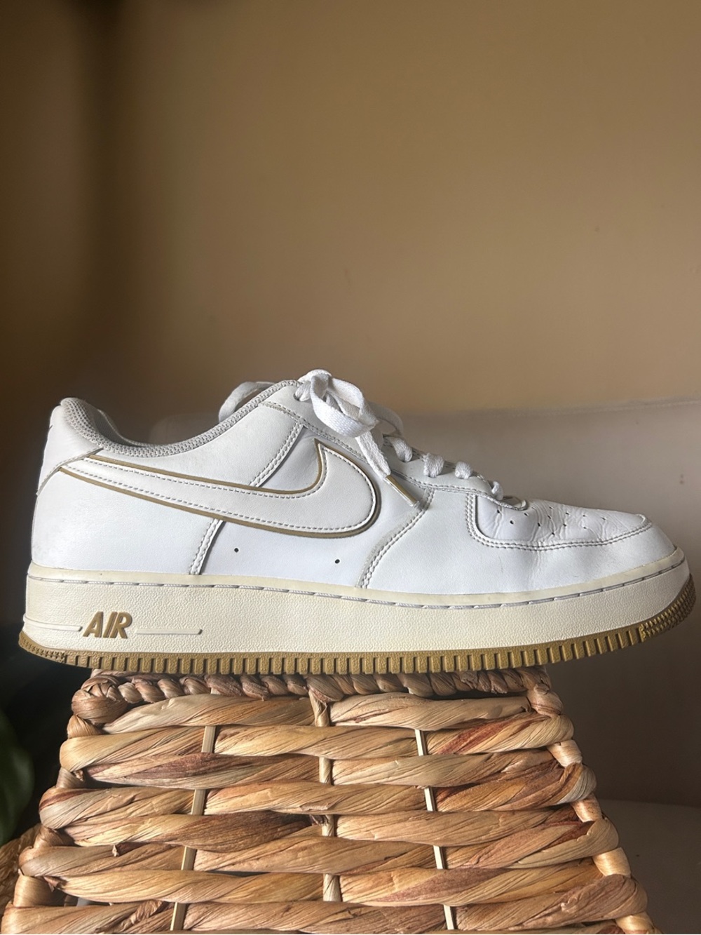 Nike Air Force 1 Low Bronzine/Gold White SIZE 12 US MEN